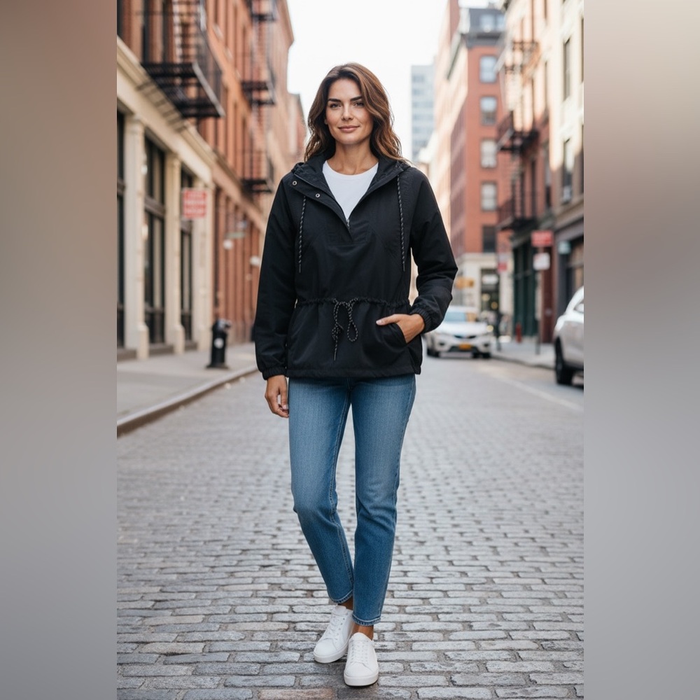 Calla Women’s Black Quarter Zipped Jacket! Large!